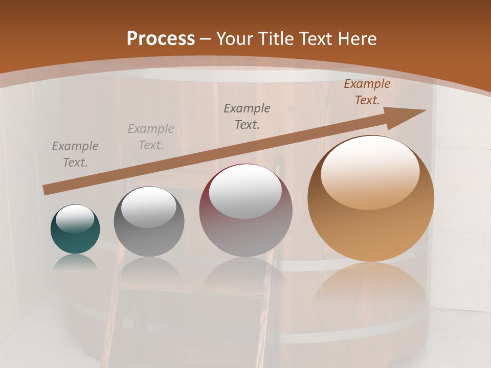 Wooden Bathtub In The Sauna PowerPoint Template