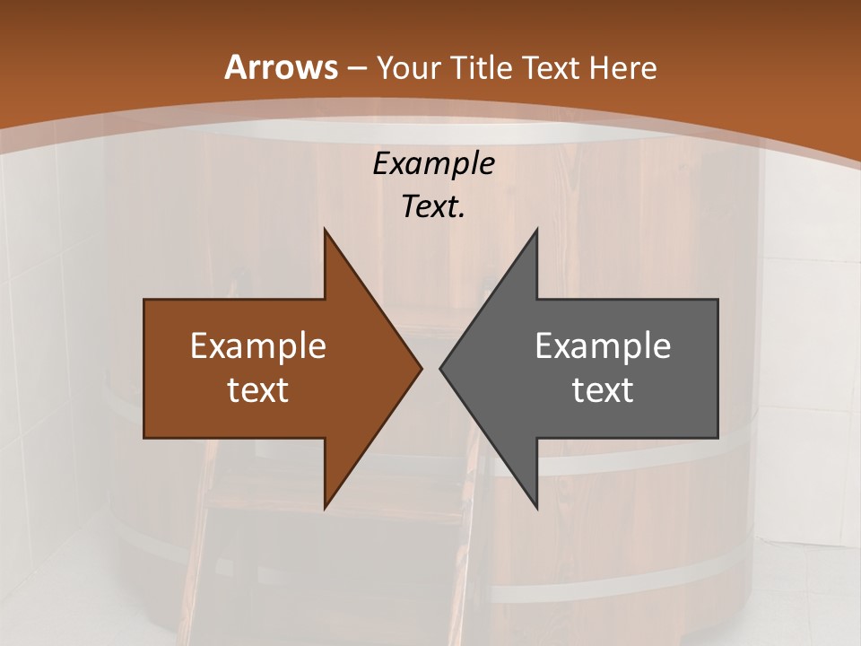 Wooden Bathtub In The Sauna PowerPoint Template