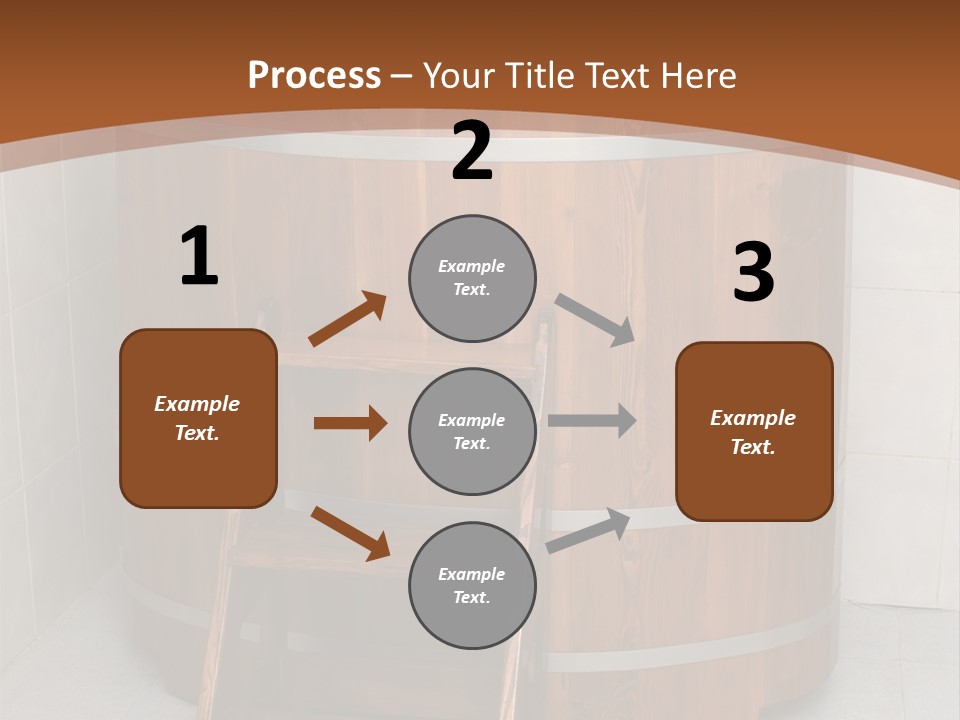 Wooden Bathtub In The Sauna PowerPoint Template