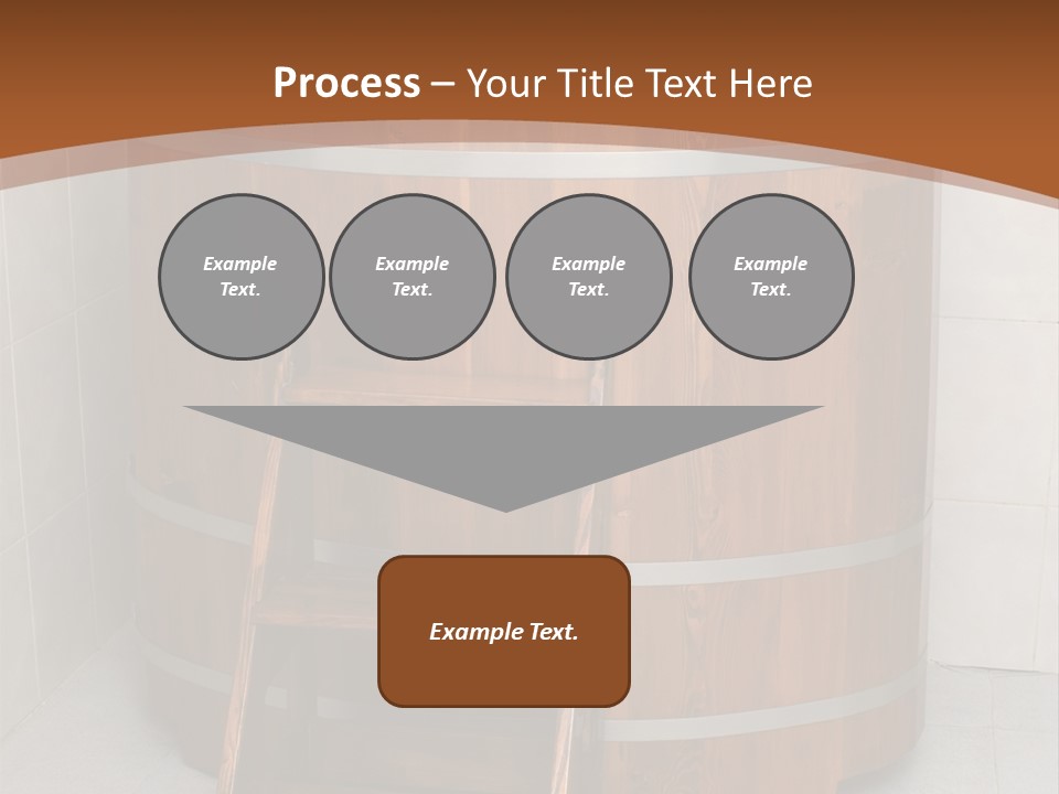 Wooden Bathtub In The Sauna PowerPoint Template