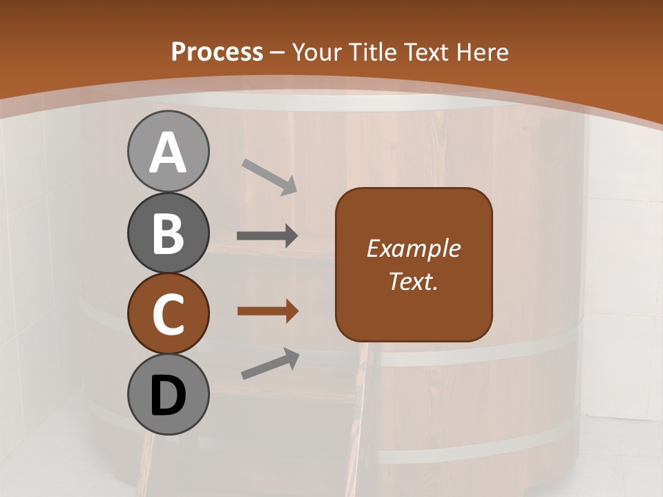 Wooden Bathtub In The Sauna PowerPoint Template