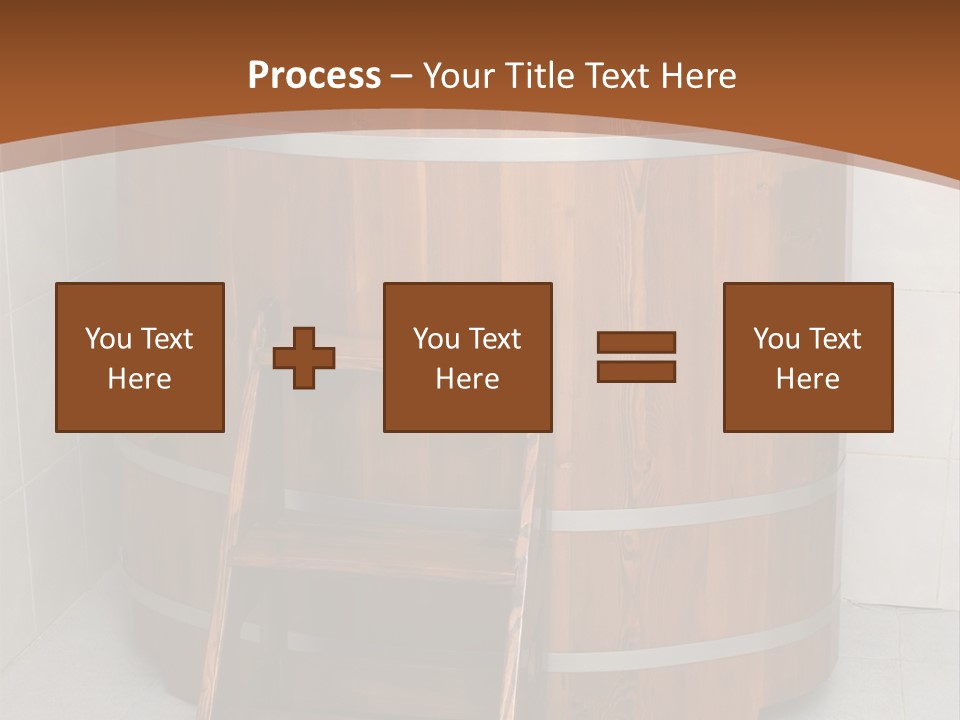 Wooden Bathtub In The Sauna PowerPoint Template