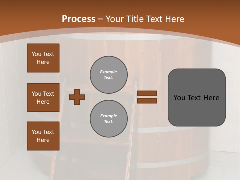 Wooden Bathtub In The Sauna PowerPoint Template