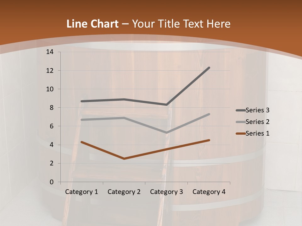 Wooden Bathtub In The Sauna PowerPoint Template
