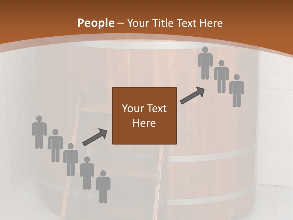 Wooden Bathtub In The Sauna PowerPoint Template