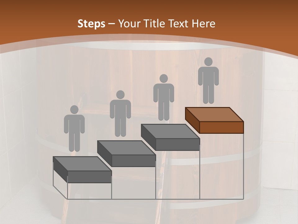Wooden Bathtub In The Sauna PowerPoint Template