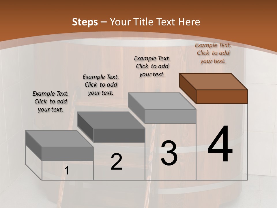 Wooden Bathtub In The Sauna PowerPoint Template