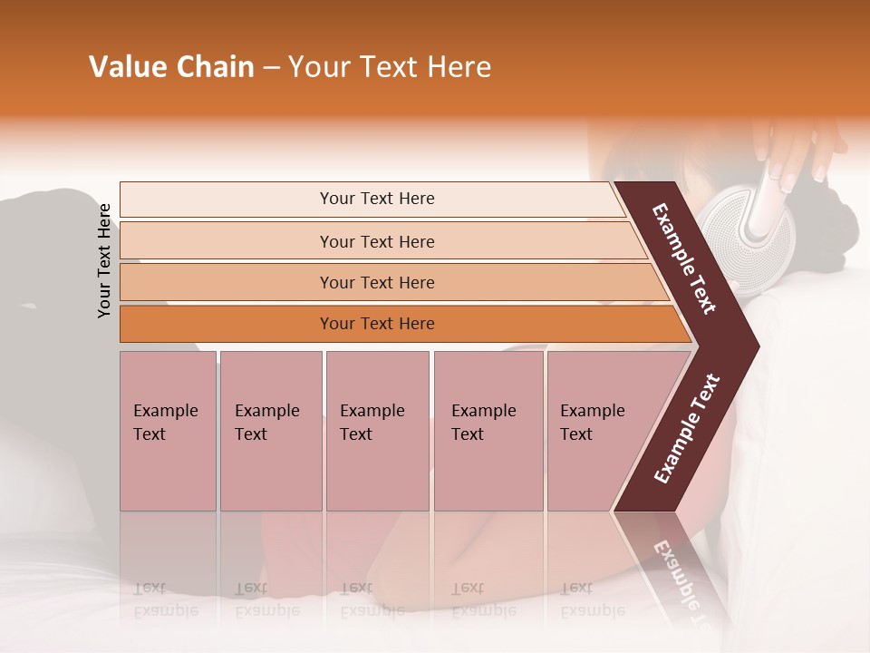 Beautiful Girl Is Listen To The Music PowerPoint Template