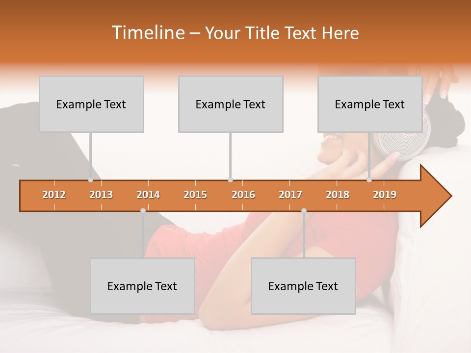 Beautiful Girl Is Listen To The Music PowerPoint Template