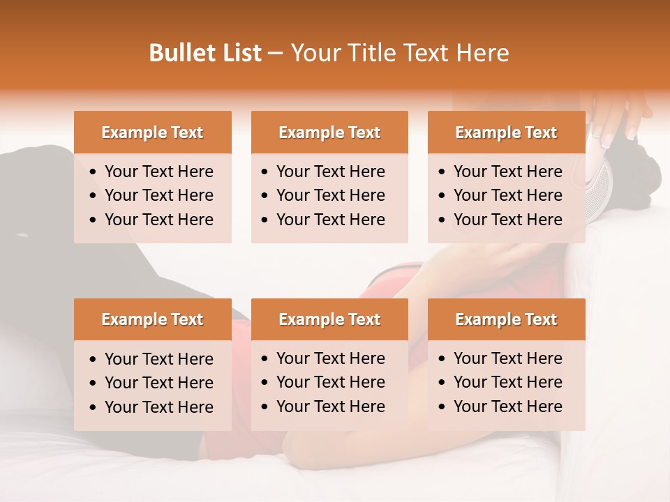 Beautiful Girl Is Listen To The Music PowerPoint Template