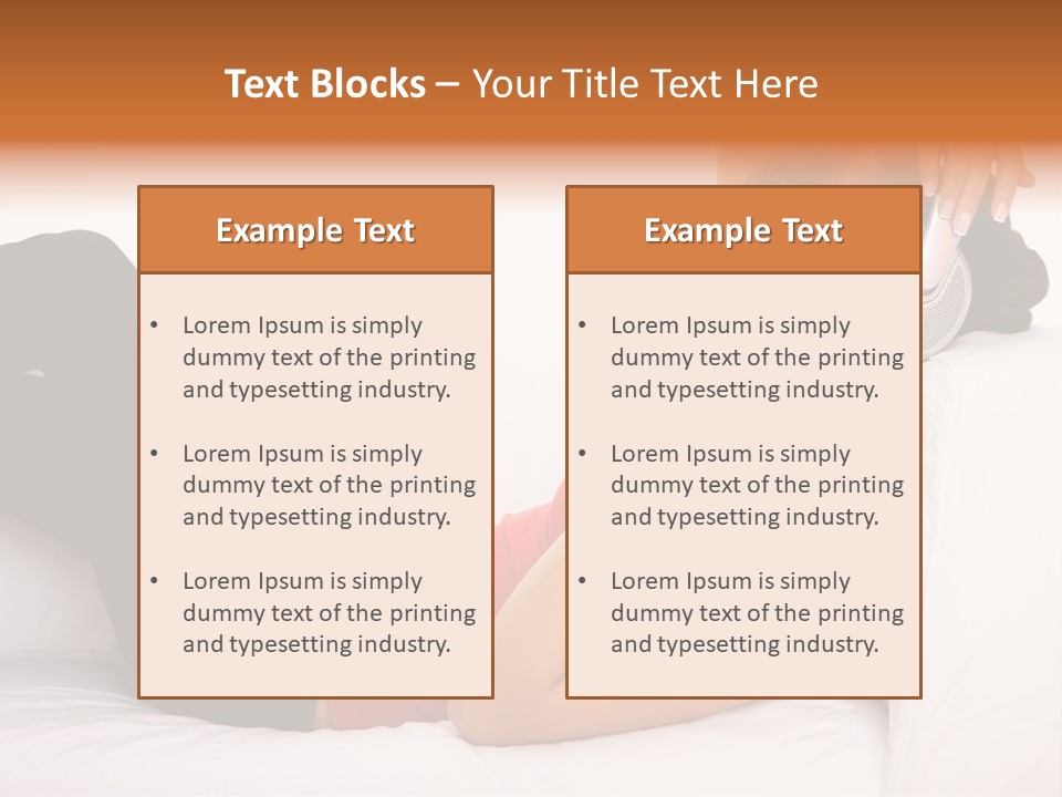 Beautiful Girl Is Listen To The Music PowerPoint Template