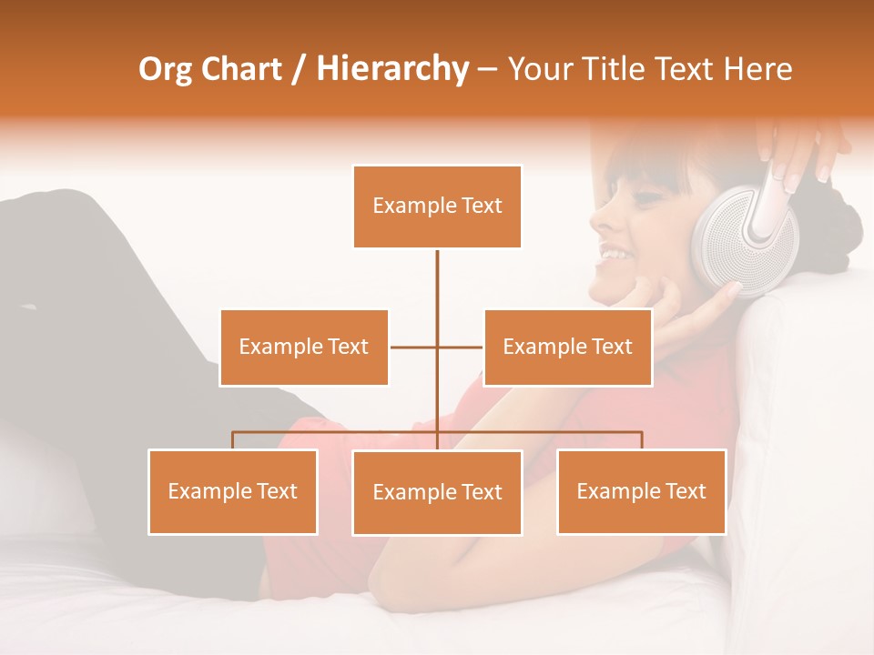 Beautiful Girl Is Listen To The Music PowerPoint Template