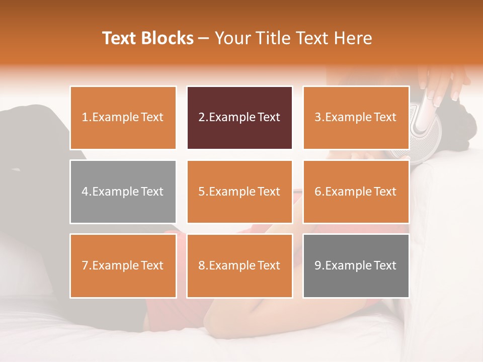 Beautiful Girl Is Listen To The Music PowerPoint Template