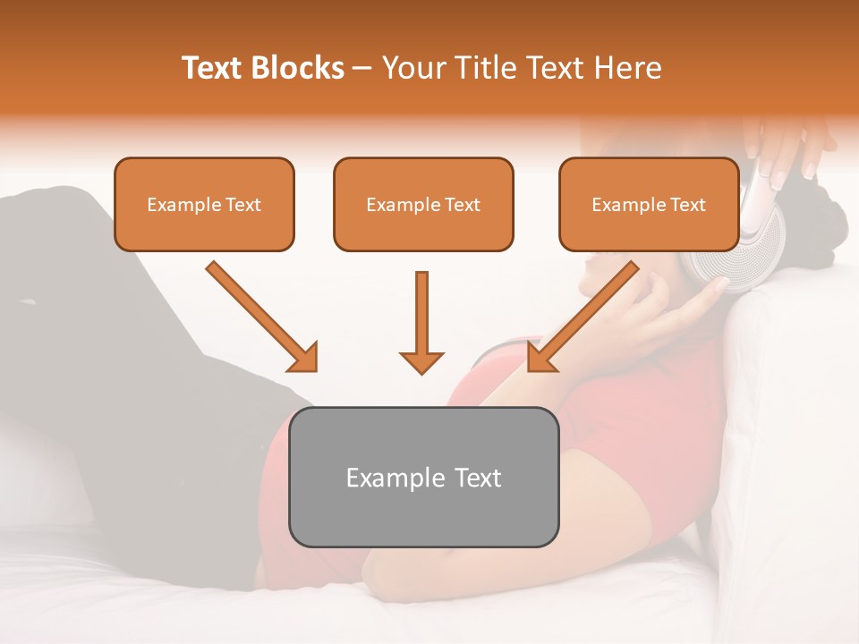 Beautiful Girl Is Listen To The Music PowerPoint Template