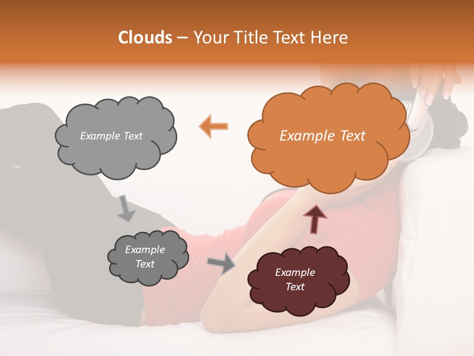 Beautiful Girl Is Listen To The Music PowerPoint Template