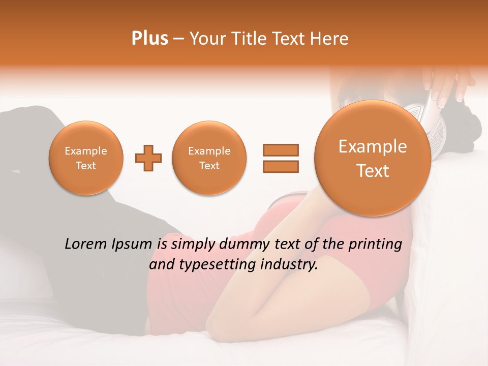 Beautiful Girl Is Listen To The Music PowerPoint Template