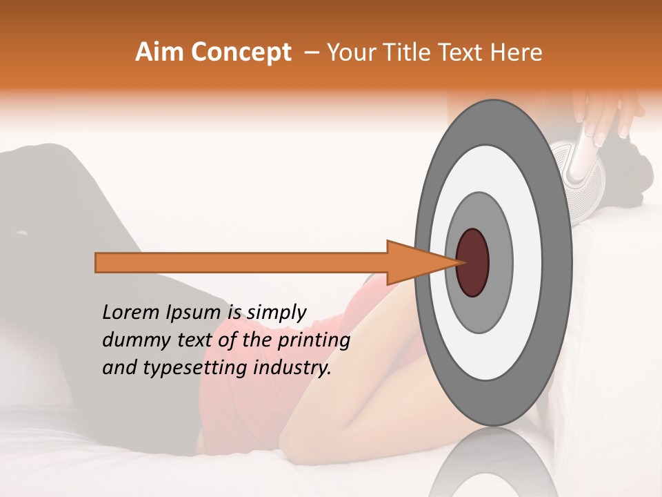 Beautiful Girl Is Listen To The Music PowerPoint Template