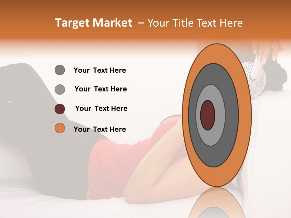 Beautiful Girl Is Listen To The Music PowerPoint Template