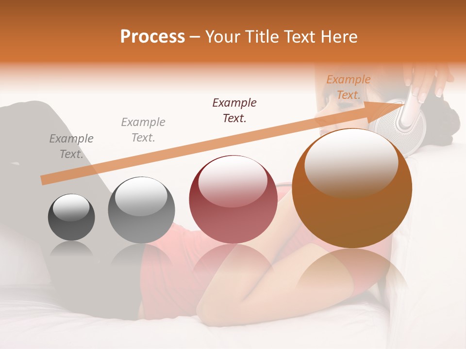 Beautiful Girl Is Listen To The Music PowerPoint Template