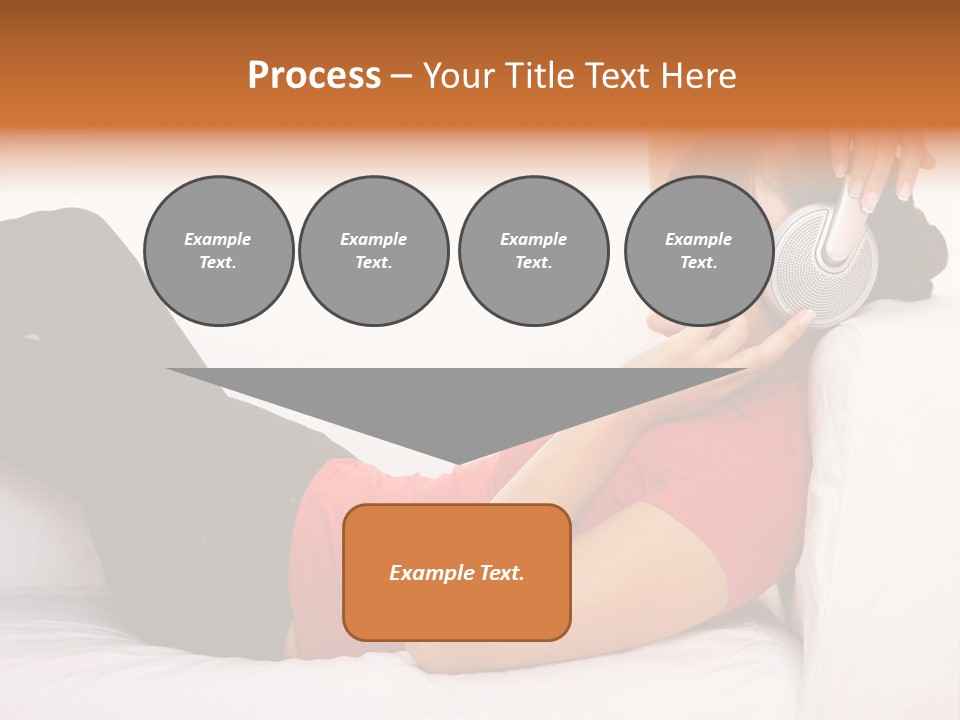 Beautiful Girl Is Listen To The Music PowerPoint Template