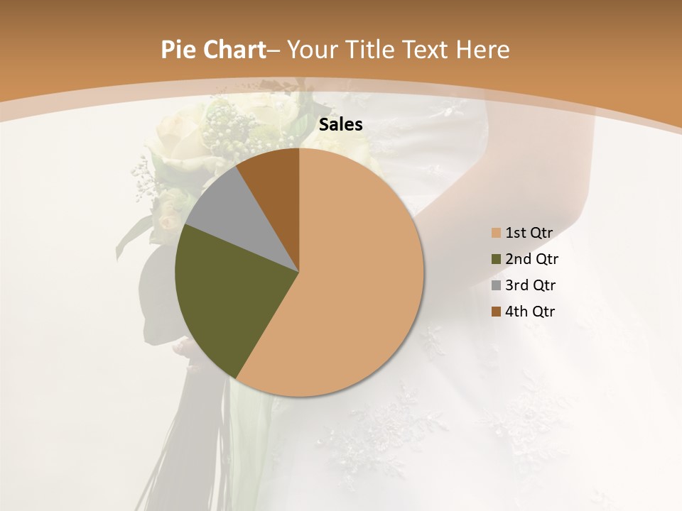 The Bride Holds A Wedding Bouquet PowerPoint Template