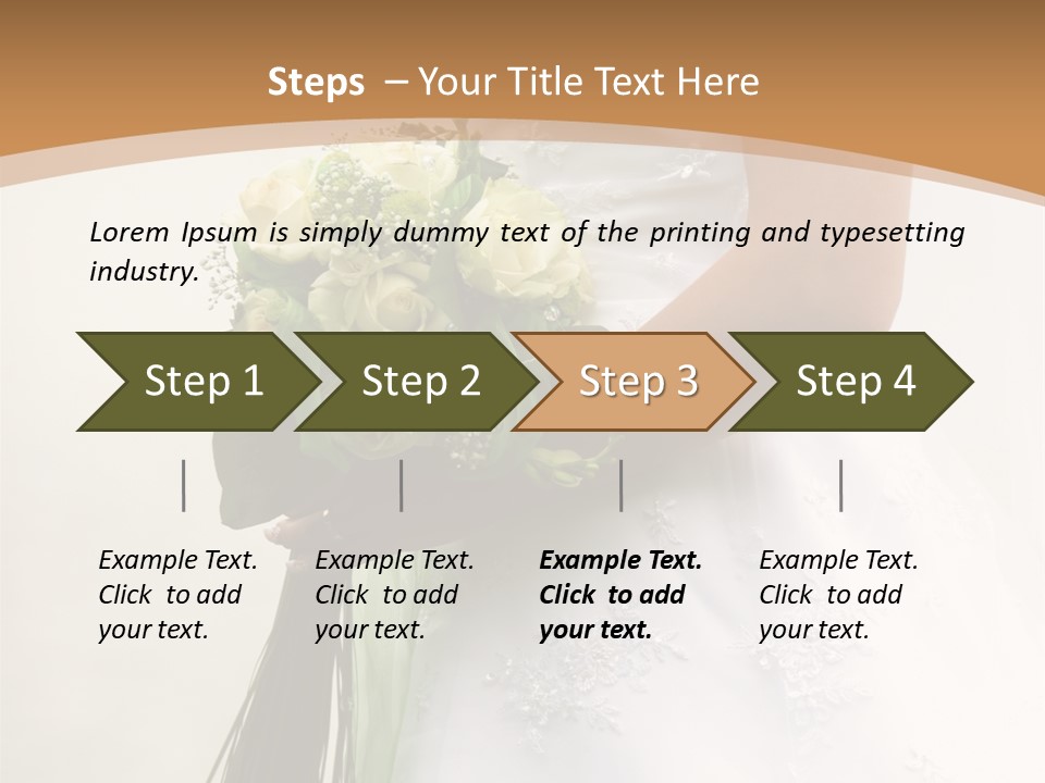 The Bride Holds A Wedding Bouquet PowerPoint Template