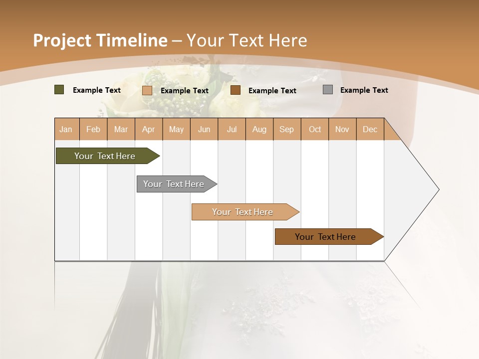 The Bride Holds A Wedding Bouquet PowerPoint Template