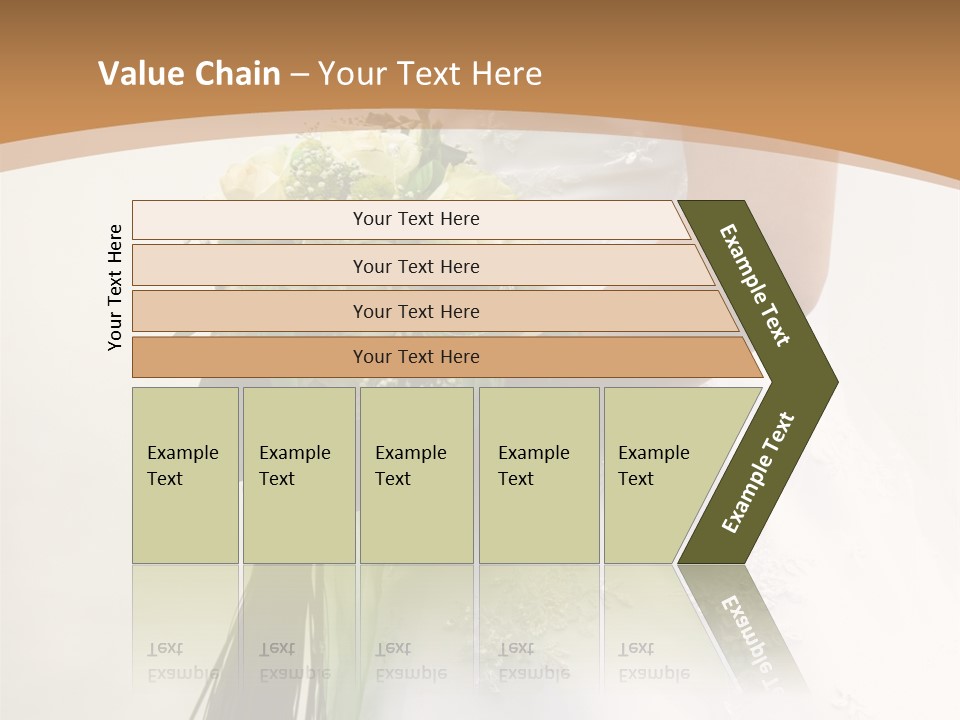 The Bride Holds A Wedding Bouquet PowerPoint Template
