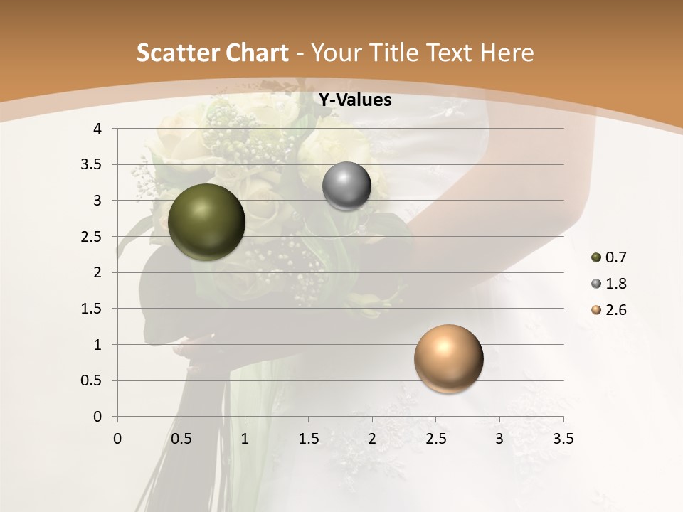 The Bride Holds A Wedding Bouquet PowerPoint Template