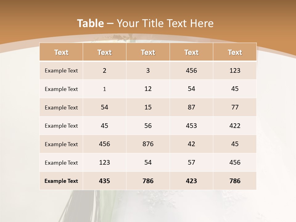 The Bride Holds A Wedding Bouquet PowerPoint Template