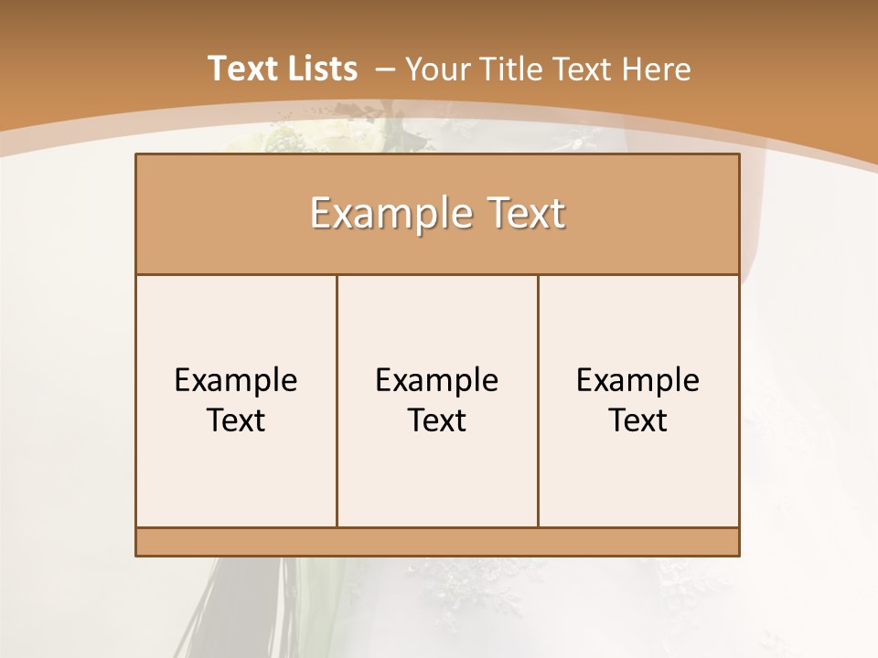 The Bride Holds A Wedding Bouquet PowerPoint Template