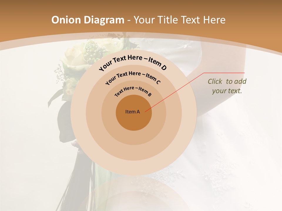The Bride Holds A Wedding Bouquet PowerPoint Template