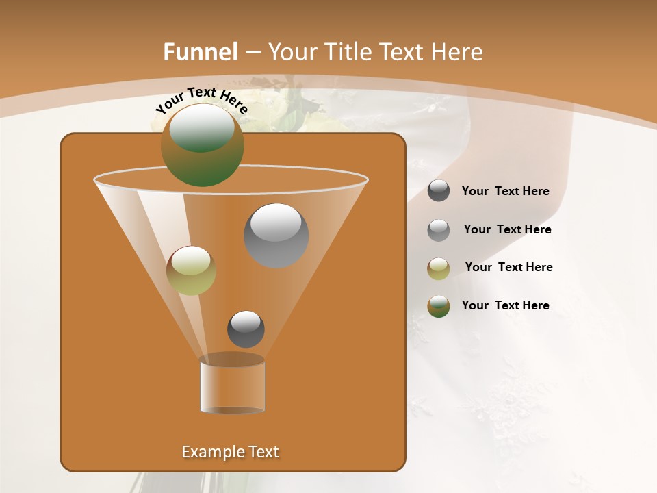 The Bride Holds A Wedding Bouquet PowerPoint Template