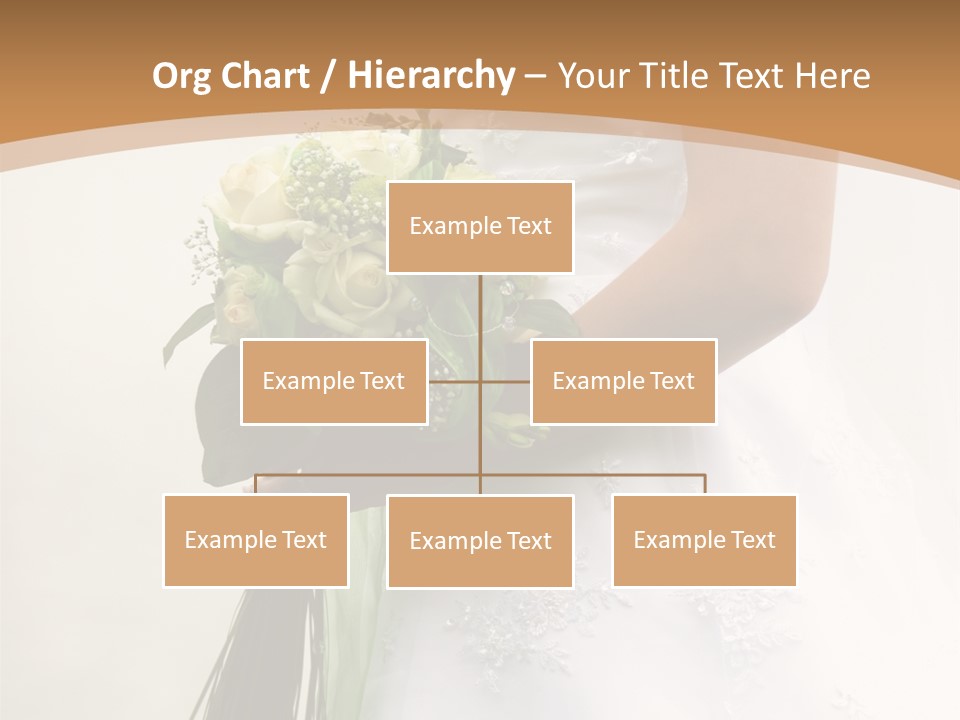 The Bride Holds A Wedding Bouquet PowerPoint Template