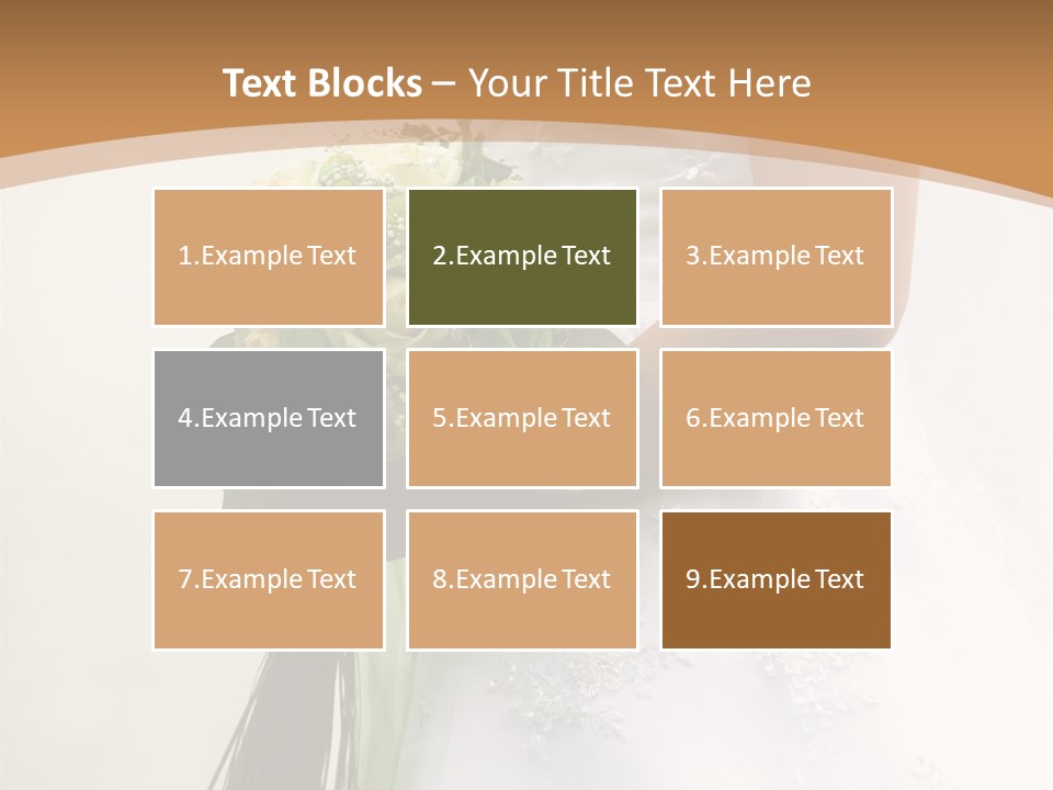 The Bride Holds A Wedding Bouquet PowerPoint Template