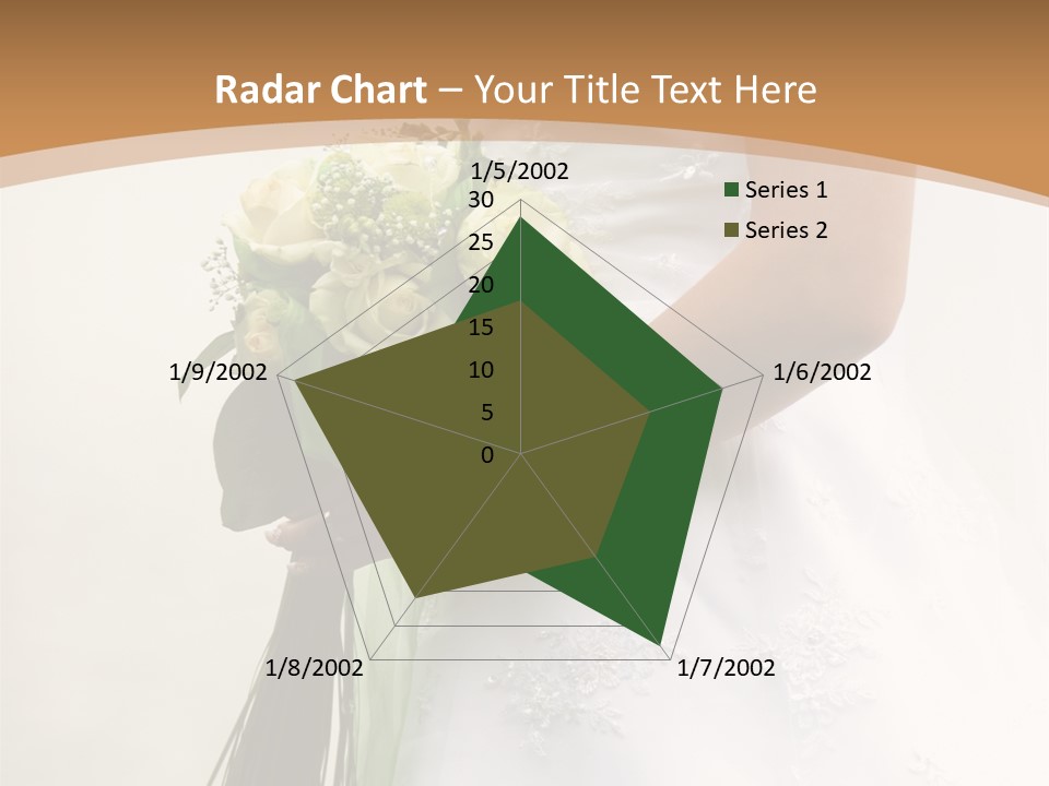 The Bride Holds A Wedding Bouquet PowerPoint Template