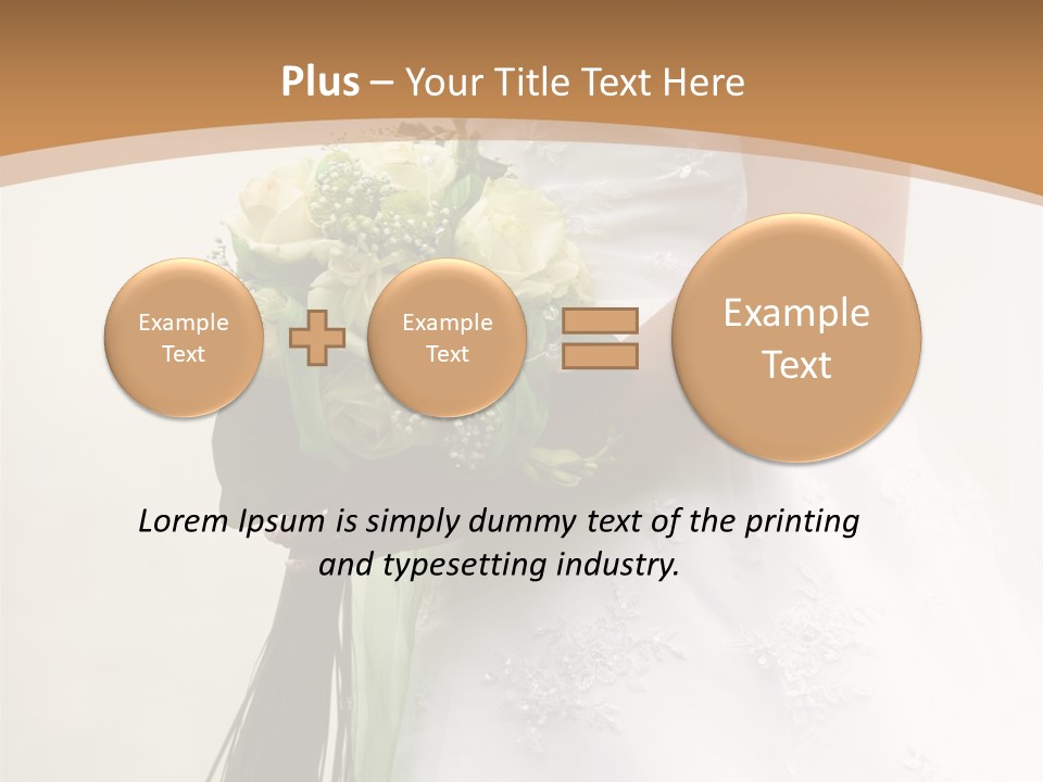 The Bride Holds A Wedding Bouquet PowerPoint Template