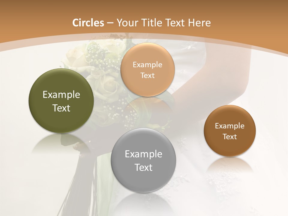 The Bride Holds A Wedding Bouquet PowerPoint Template