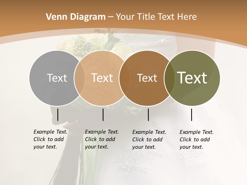 The Bride Holds A Wedding Bouquet PowerPoint Template