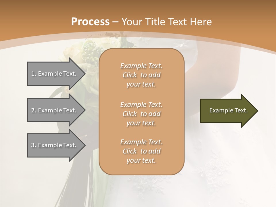 The Bride Holds A Wedding Bouquet PowerPoint Template