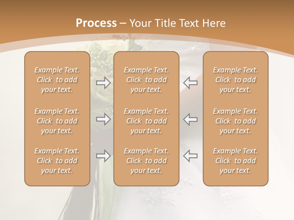 The Bride Holds A Wedding Bouquet PowerPoint Template
