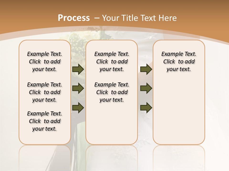The Bride Holds A Wedding Bouquet PowerPoint Template