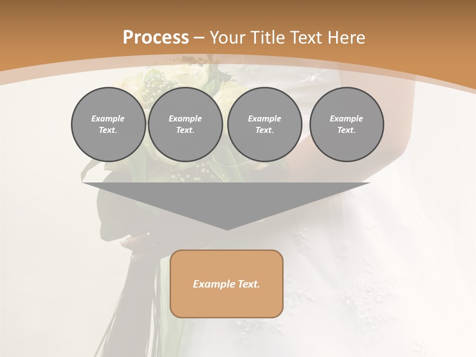 The Bride Holds A Wedding Bouquet PowerPoint Template