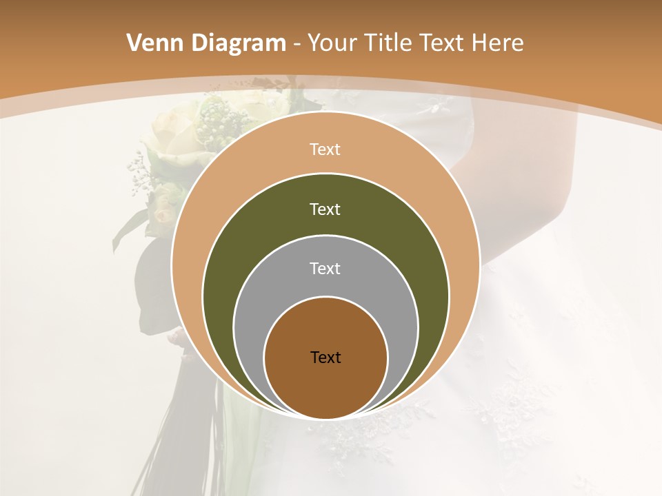 The Bride Holds A Wedding Bouquet PowerPoint Template