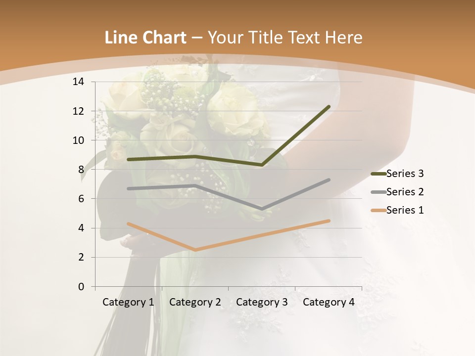 The Bride Holds A Wedding Bouquet PowerPoint Template
