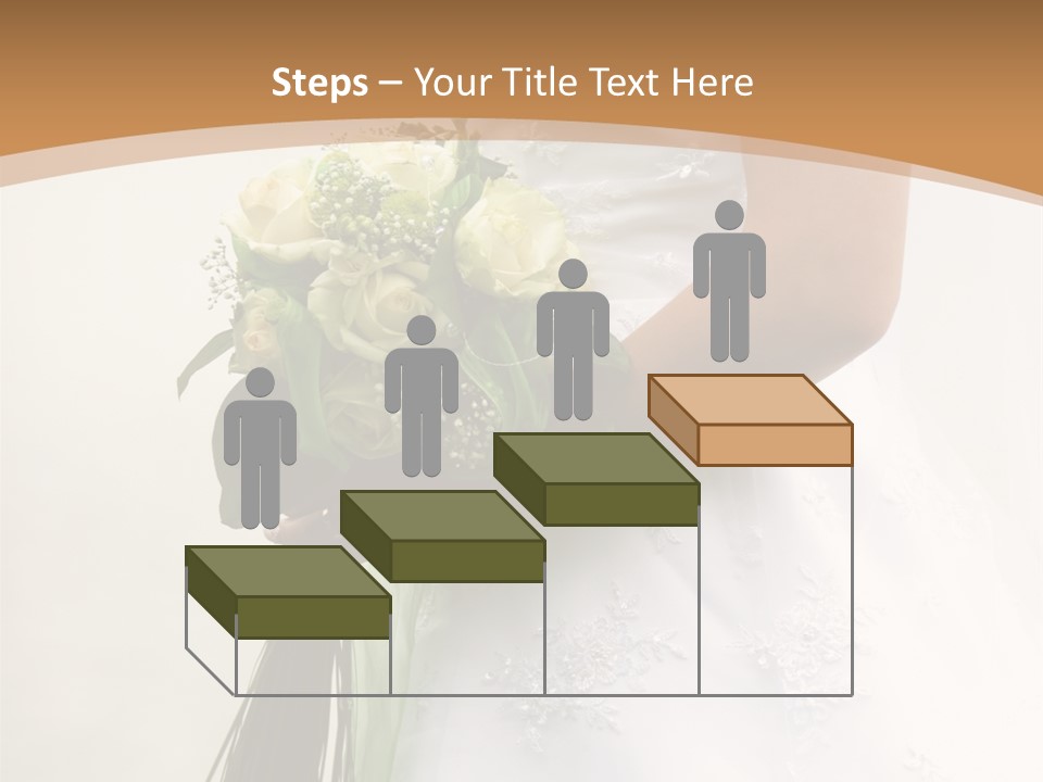 The Bride Holds A Wedding Bouquet PowerPoint Template