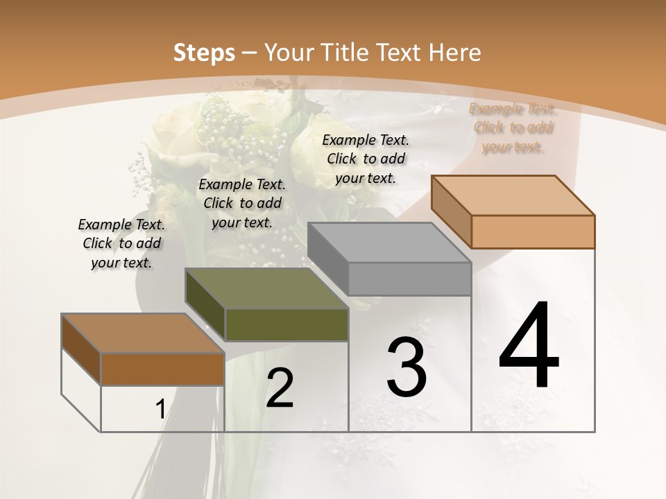 The Bride Holds A Wedding Bouquet PowerPoint Template
