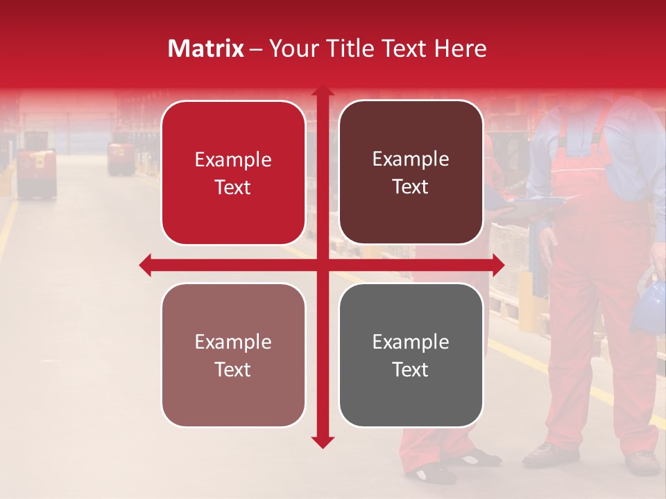 Standing Workers In Warehouse Reading Invoice PowerPoint Template