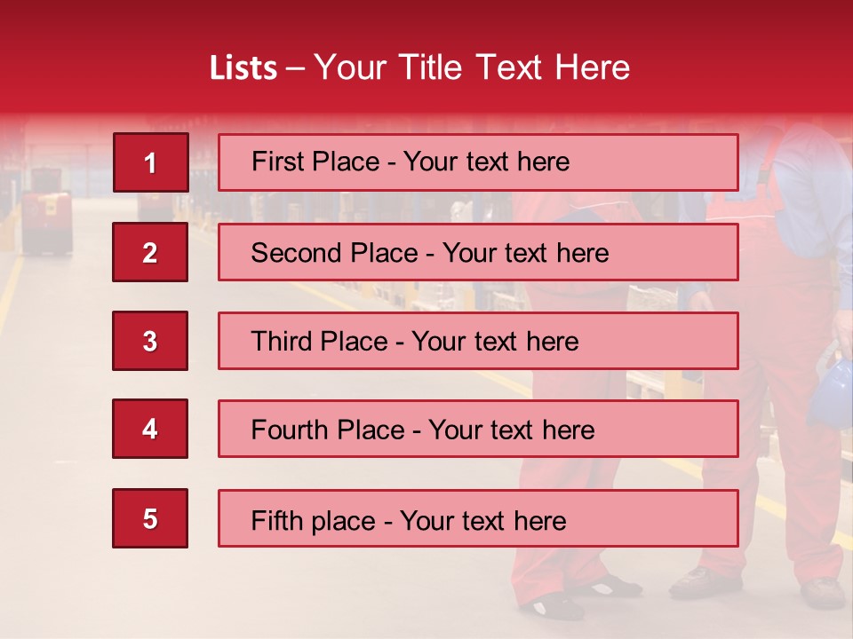 Standing Workers In Warehouse Reading Invoice PowerPoint Template