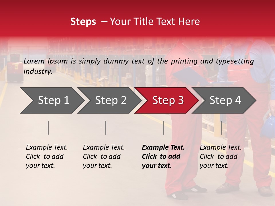 Standing Workers In Warehouse Reading Invoice PowerPoint Template